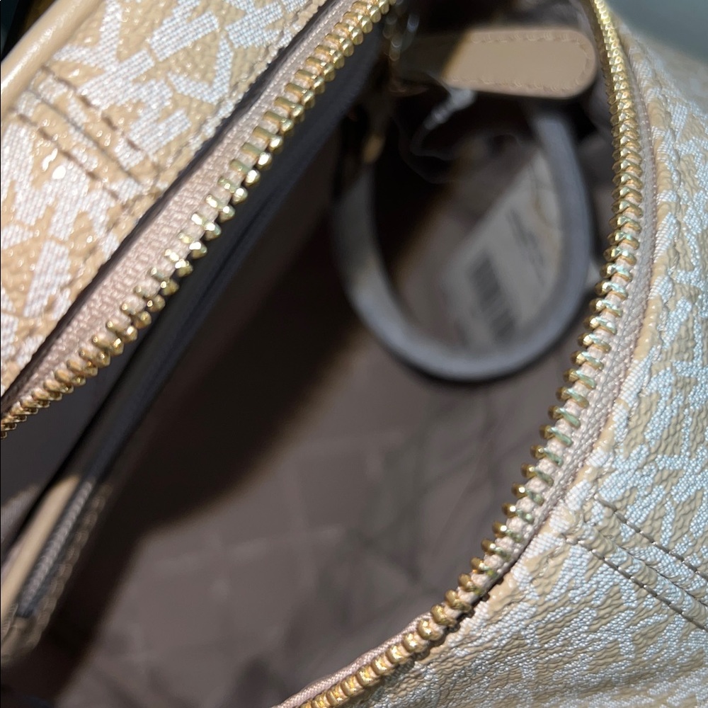 Michael Kors Yellow and Tan MK Logo Backpack with Wallet - Picture 3 of 5